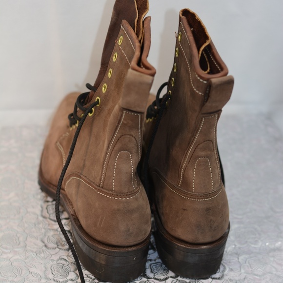 DAYTON SUEDE LEATHER ///WESTERN BOOTS NEW SZ 8.5 MADE IN CANADA! - Picture 5 of 7